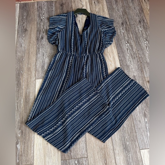 crystal sky Pants - 🛍️ Crystal Sky blue with white wide leg jumpsuit. New never worn.